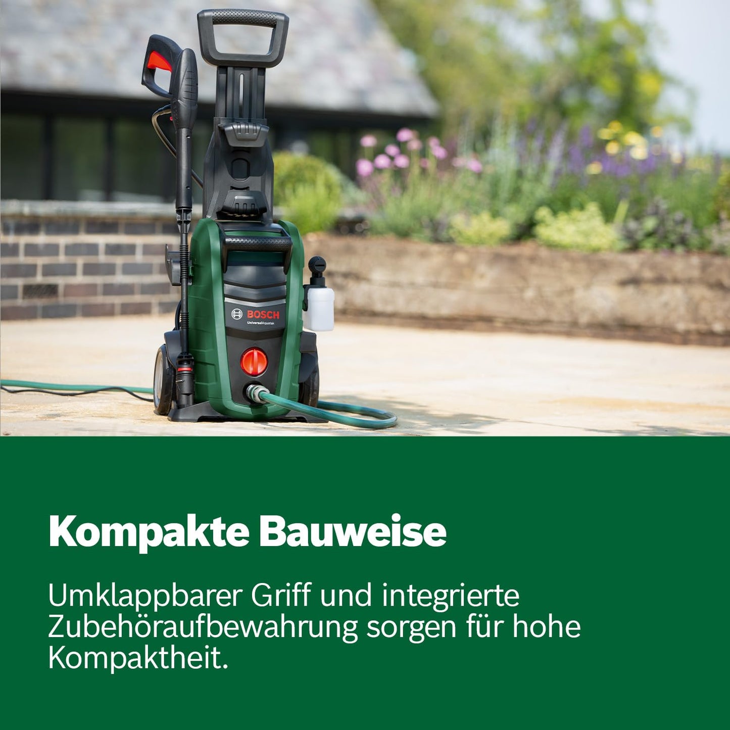 👉 Hochdruckreiniger 125 bar – 3-in-1 Düse, Schaumsprüher, transparenter Wasserfilter, Hochdruckpistole, 5 m Schlauch & 5 m Kabel