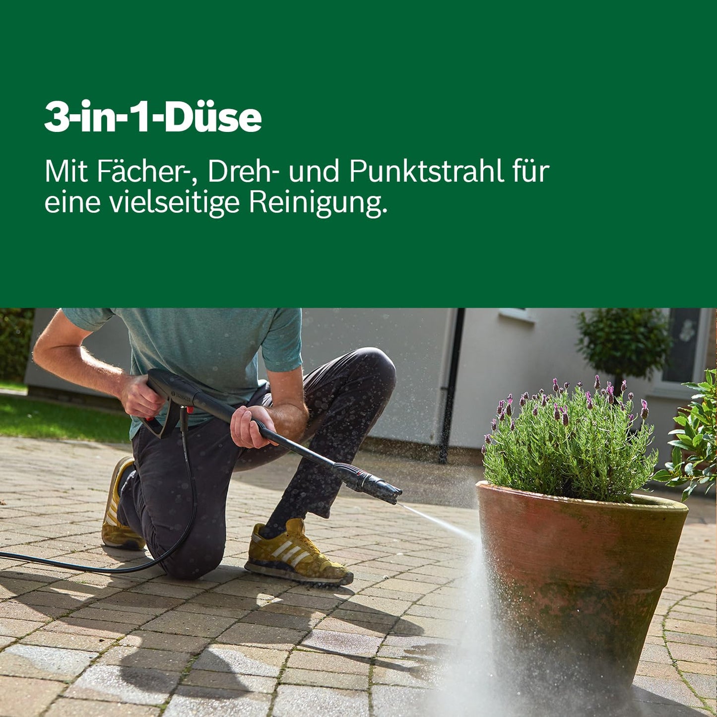 👉 Hochdruckreiniger 125 bar – 3-in-1 Düse, Schaumsprüher, transparenter Wasserfilter, Hochdruckpistole, 5 m Schlauch & 5 m Kabel